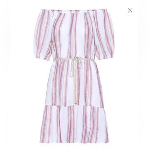 Velvet by Graham & Spencer - Cinthia striped linen blend summer mini dress